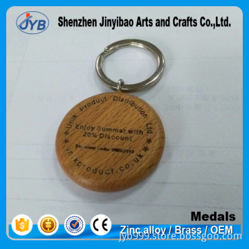 special promotional gift wooden keyring custom wood keychain with laser engraving logo